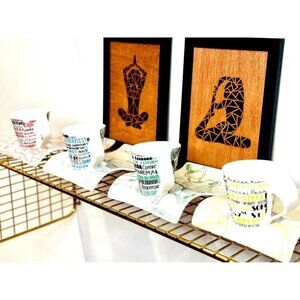 RARE Set of 4 Villeroy & Boch New Wave Cities Espresso Cups & Plates Duos 2013